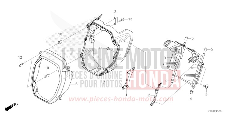 HEADLIGHT COVER for MSX GROM A SPLENDID BLUE (B219) from 2023
